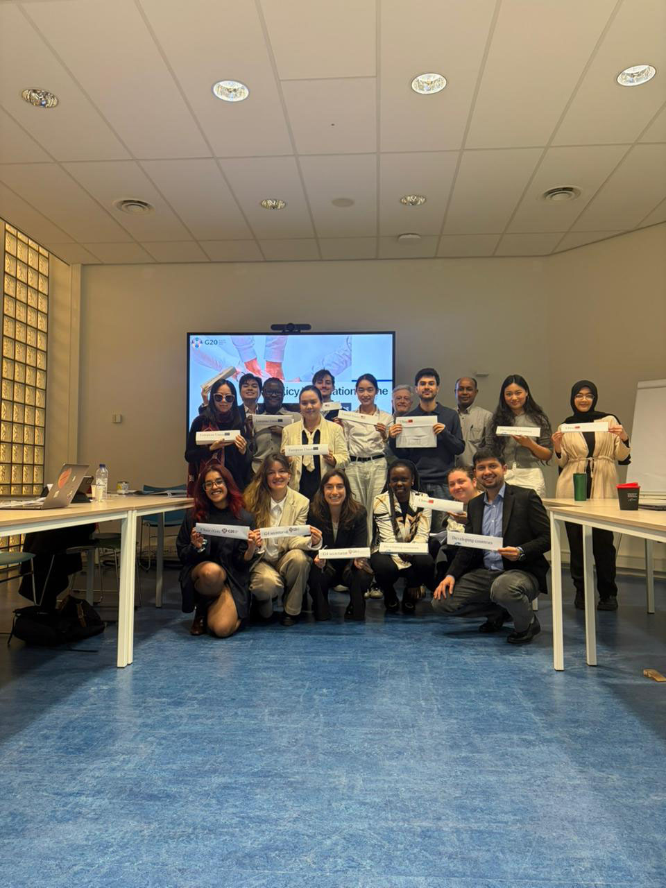 Group photo of students in a clasroom