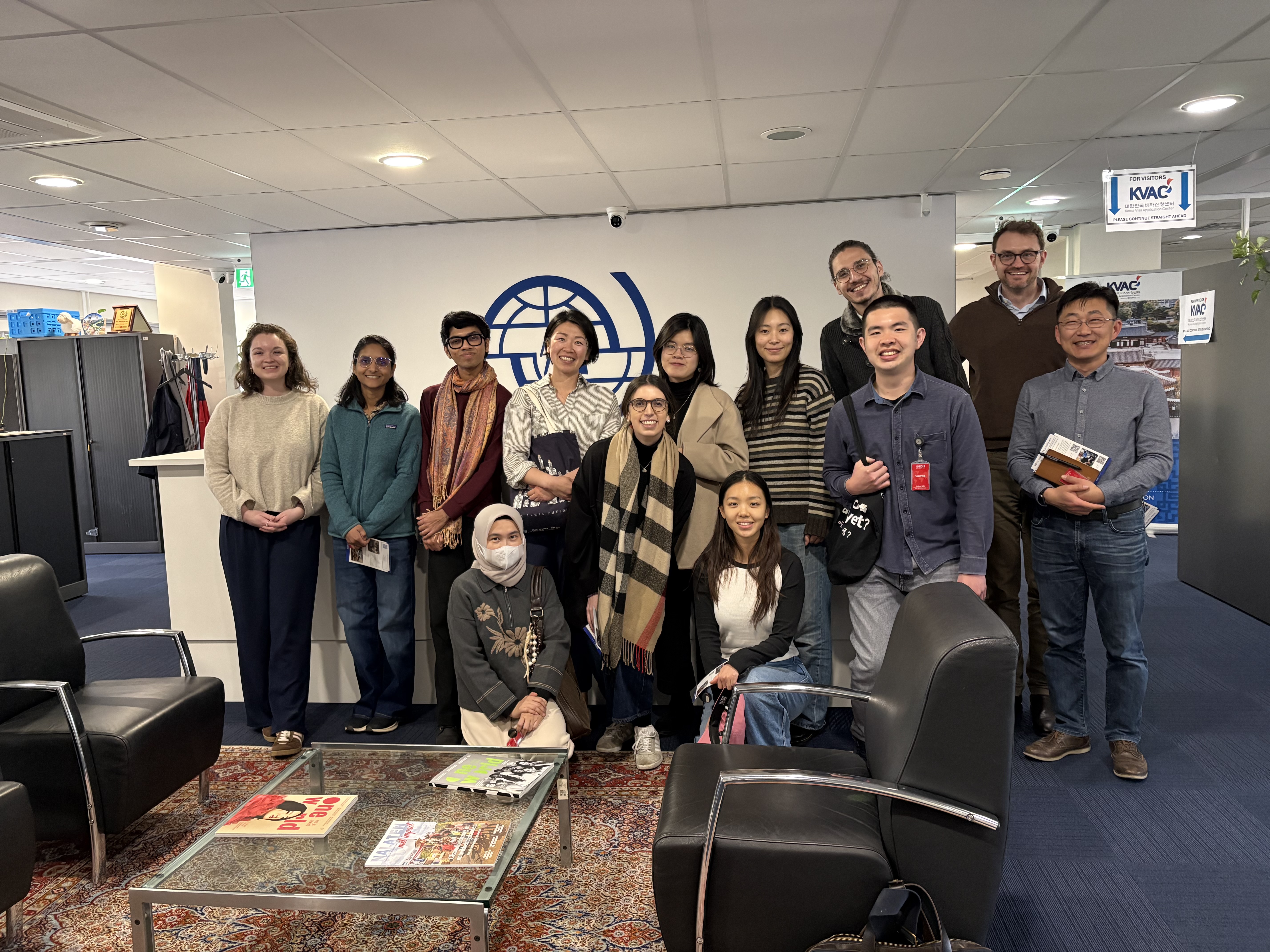 Group of ISS students on a visit to the IOM