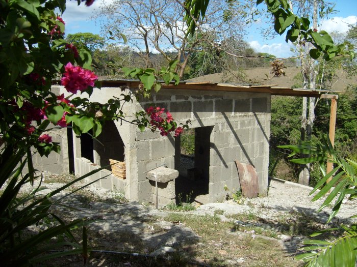 A house under construction in Nicaragua